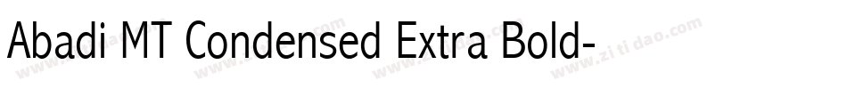 Abadi MT Condensed Extra Bold字体转换